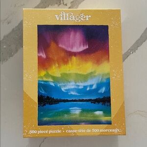 Villager Aurora Borealis Puzzle with Vibrant Colors